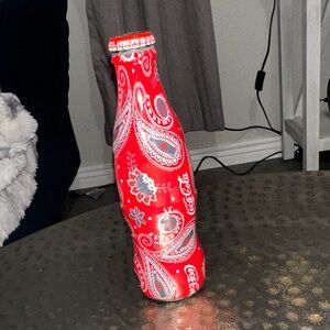 Coca Cola Red Paisley Bandana Decorative Bottle